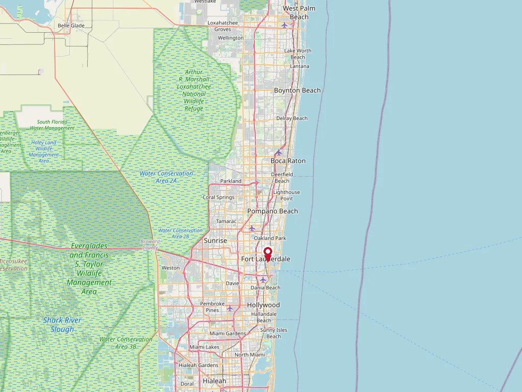Car Keys Locksmith Solution service area map - Fort Lauderdale and Broward County FL