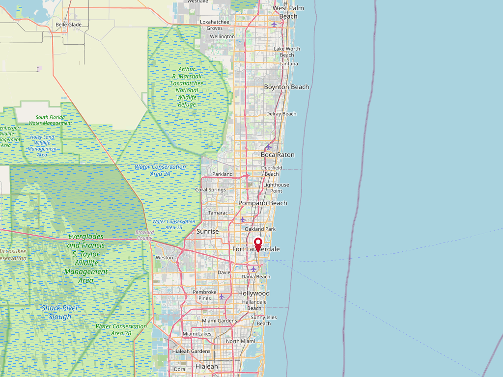 Car Keys Locksmith Solution service area map — Fort Lauderdale and Broward County FL